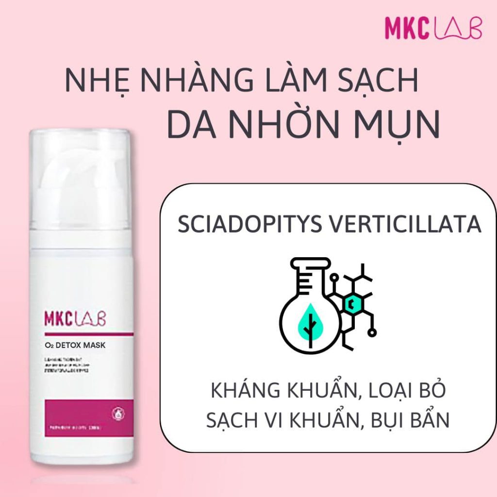 Detox thải độc da mặt Hàn Quốc làm sáng da | O2 Detox Mask MKC LAB
