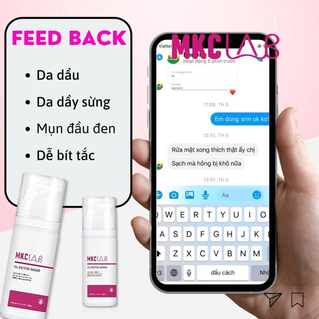 Detox thải độc da mặt Hàn Quốc làm sáng da | O2 Detox Mask MKC LAB